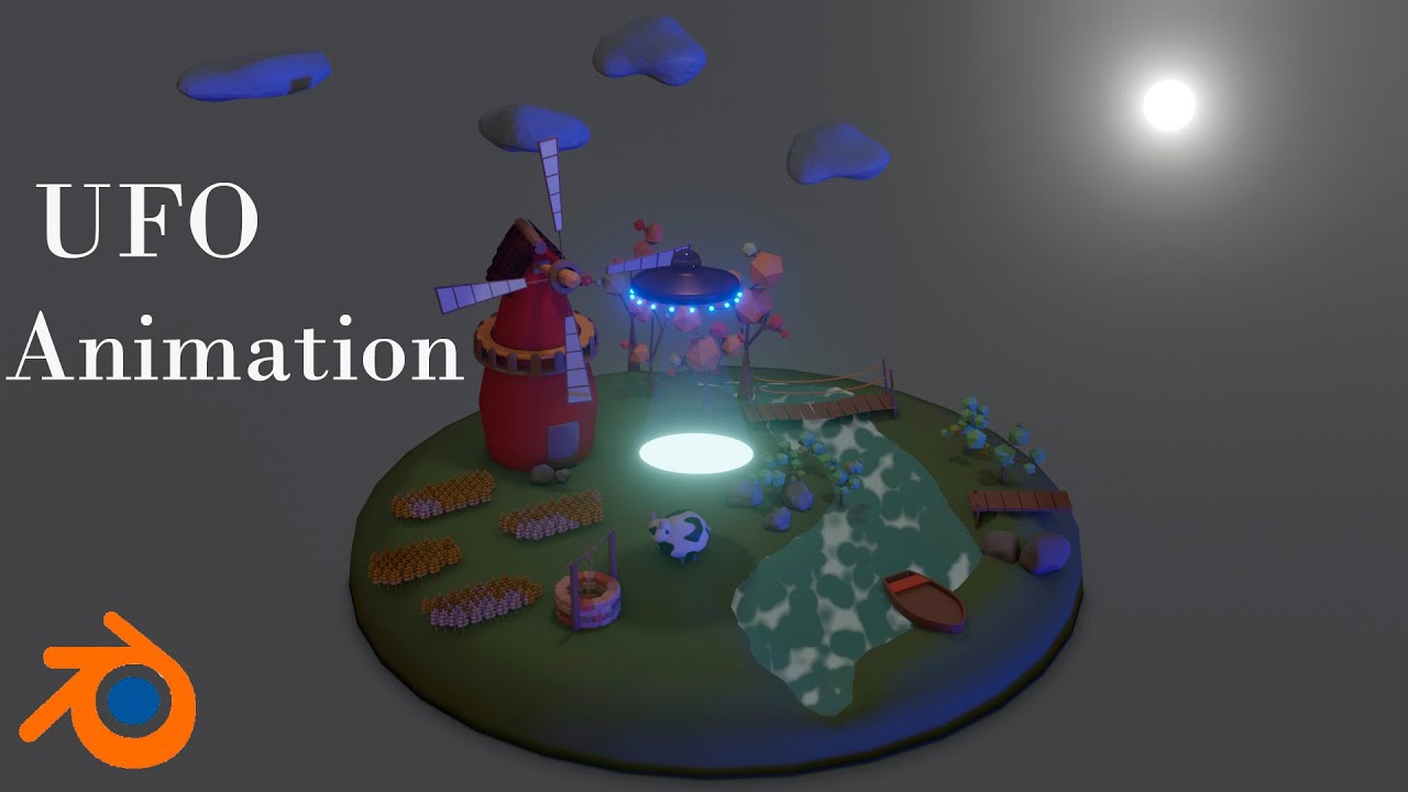 UFO Cow Abduction I Blender Tutorial