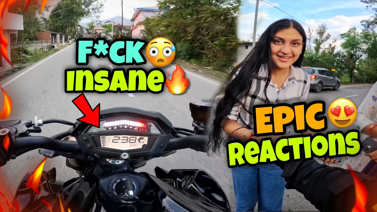 Cute girl Epic Reactions On Superbike ❤️🔥|| Insane Power of Kawasaki Z1000😳🤯|| Uff Itna Pyaar 🥰