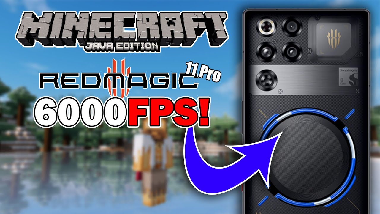 Играю в Minecraft на Java с помощью Redmagic 11 Pro и Amethyst Launcher, частота кадров 6000 FPS.