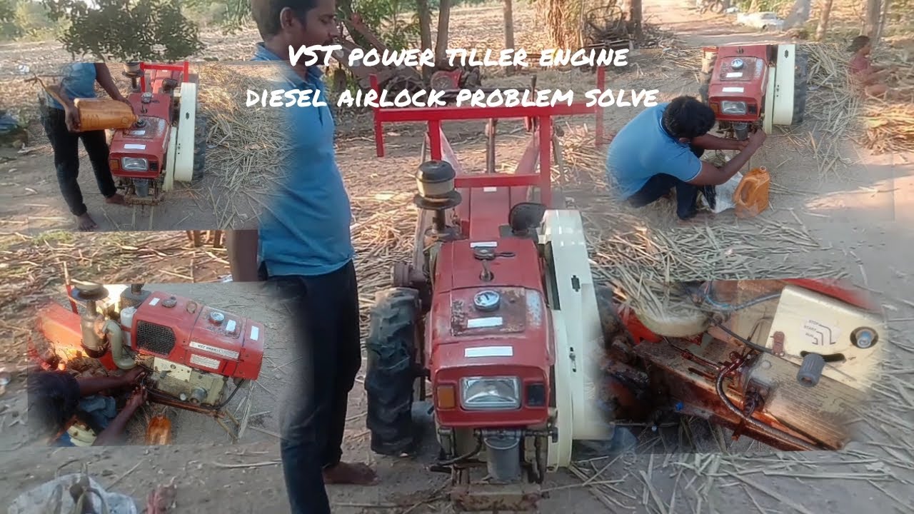 Power tiller engine diesel air lock remove  || starting problem solve | பவர் டில்லர்