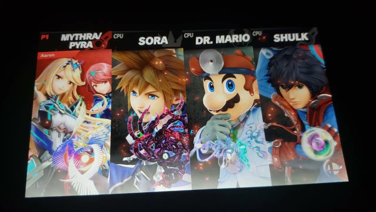 Super Smash Bros. Ultimate: Mythra/Pyra Vs. Sora Vs. Dr. Mario Vs. Shulk