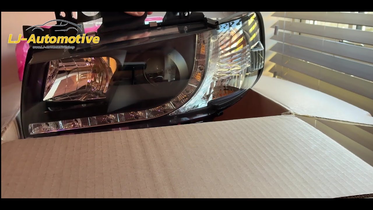 FK LED DRL Lightbar Headlights VW T4 96-03 black RHD #headlights #vwt4 #vwtransporter #vanlife