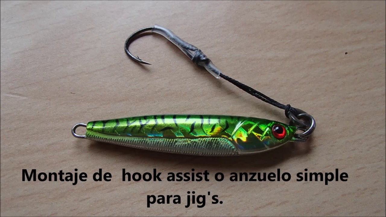 Montaje de Hook assist o anzuelo para jigs