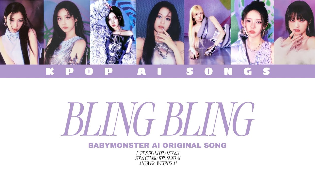 BABYMONSTER — 'BLING BLING' Lyrics (K-pop AI Songs)
