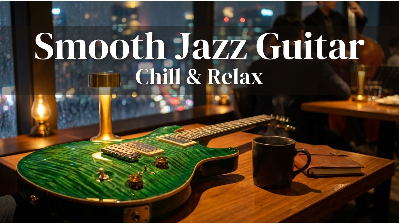 Smooth Jazz Guitar & Rain • Relaxing Music for Work, Coding & Sleep 90s Style 🎵