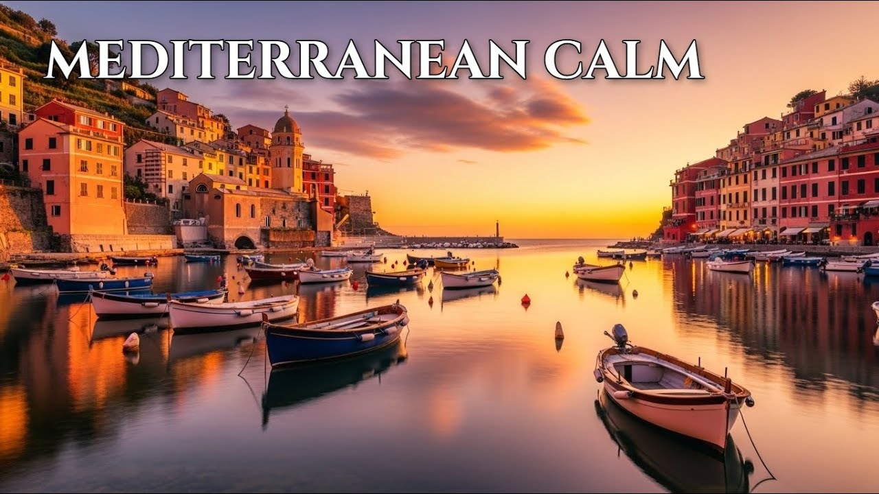 Peaceful Italian Music 🎶 Golden Mediterranean Sunset – 2+ Hours