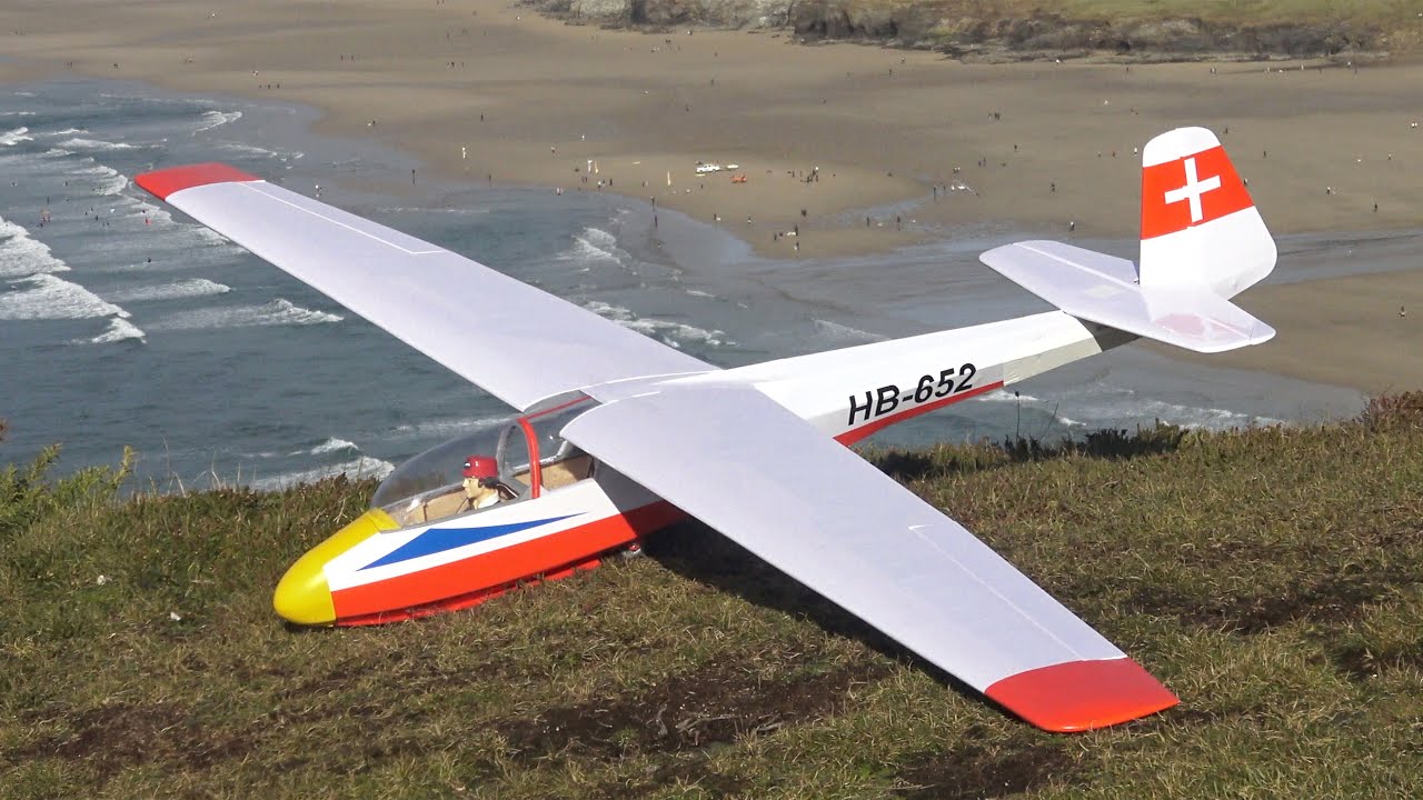 Only just enough wind to fly. KA-7 Maiden Flight. 2.5 Meter ARTF glider.