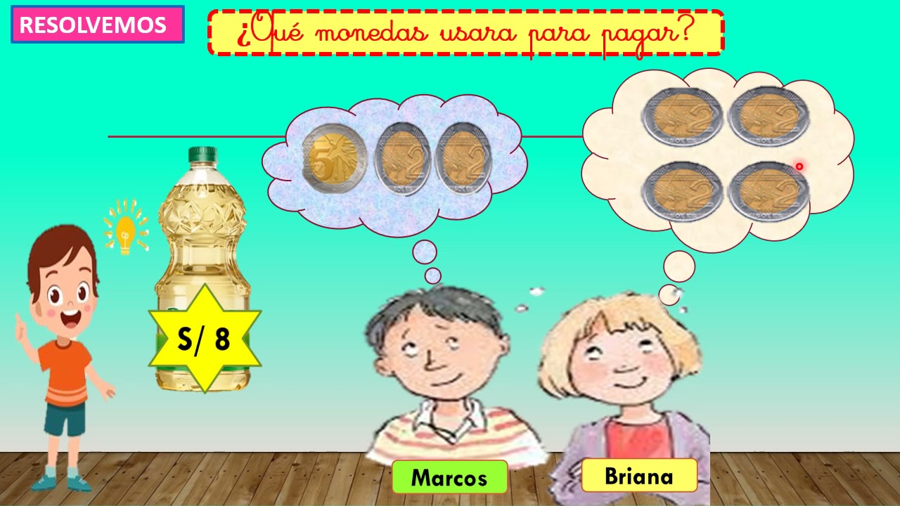 Usando monedas y billetes primer grado