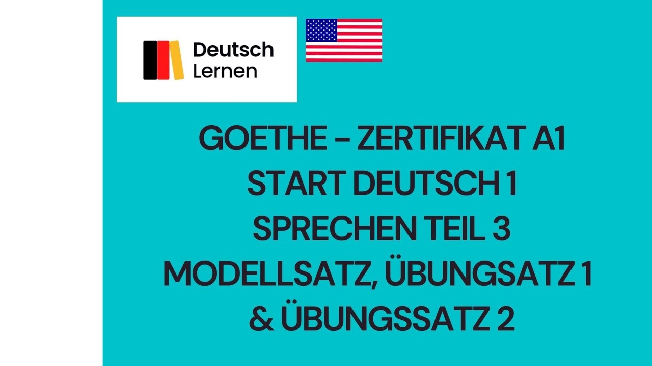 Goethe Zertifikat Sprechen Teil 3 Komplett Englisch