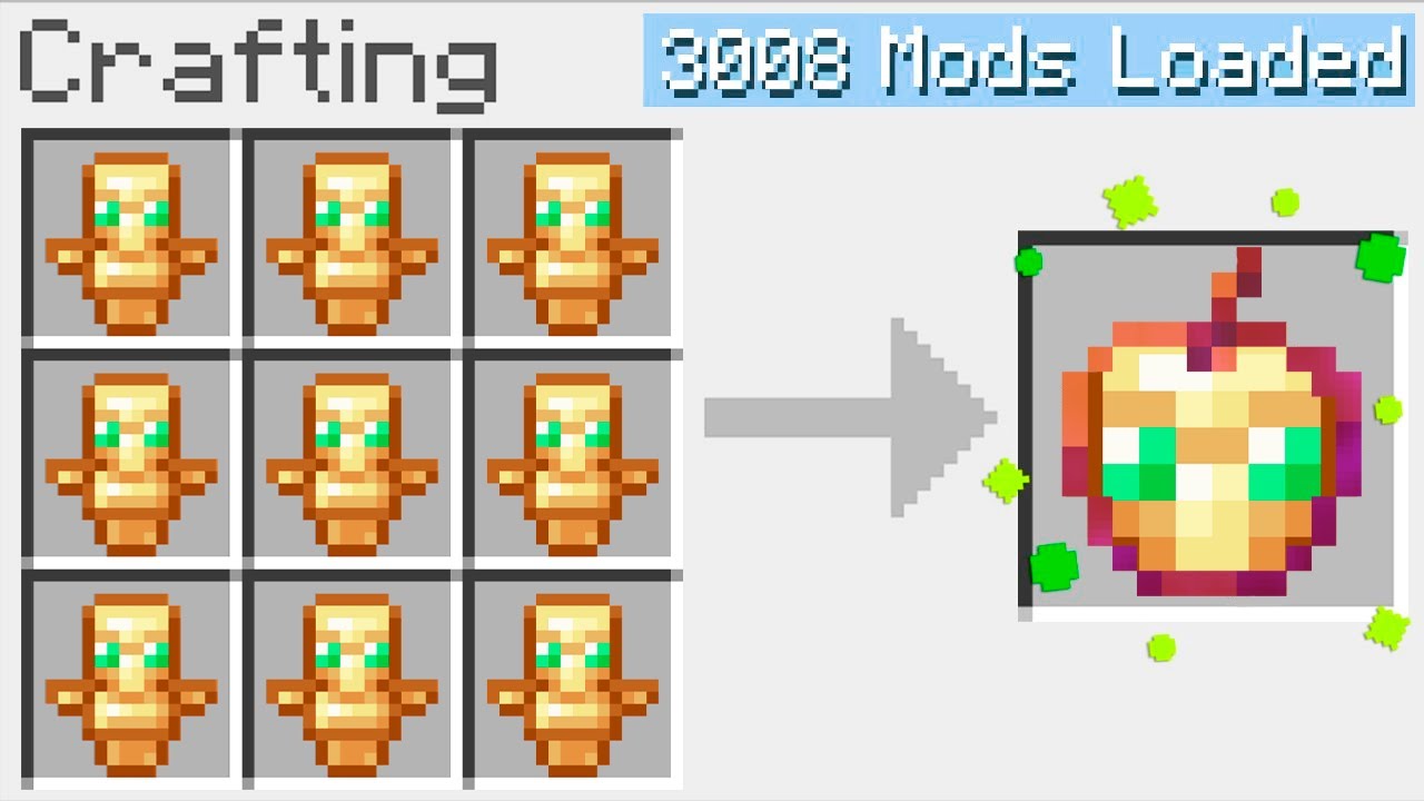 Minecraft UHC but crafting recipes are RANDOM.. with 3,000 mods.