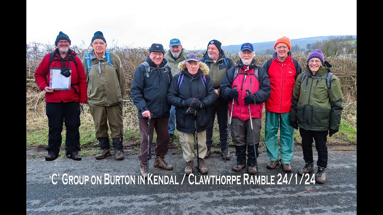 Sefton Road Ramblers C Group Burton in Kendal  /  Clawthorpe   Ramble   24/ 1/ 24 movie