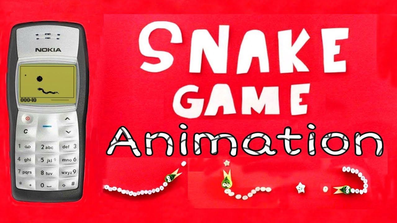Stop Motion Animation Of Snake Game Of Nokia || Stop Motion With Paper Using Mobile Phone 