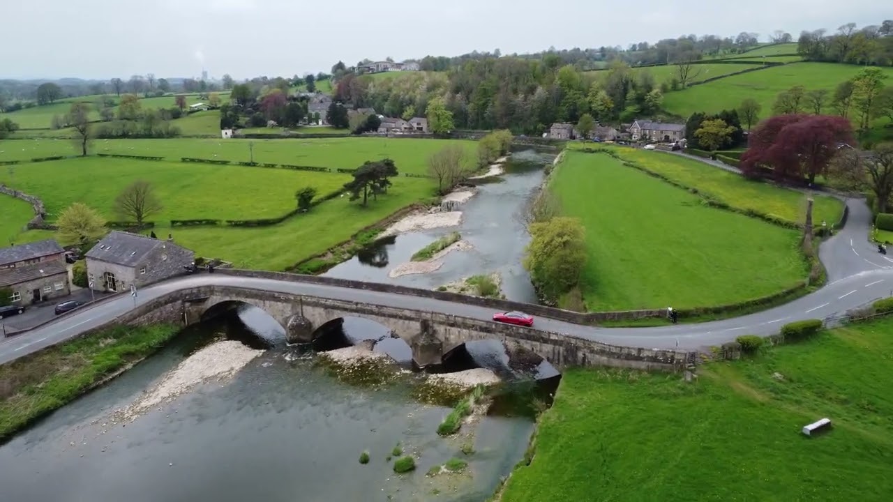 Sawley Bridge River Ribble. DJI Mini 2.