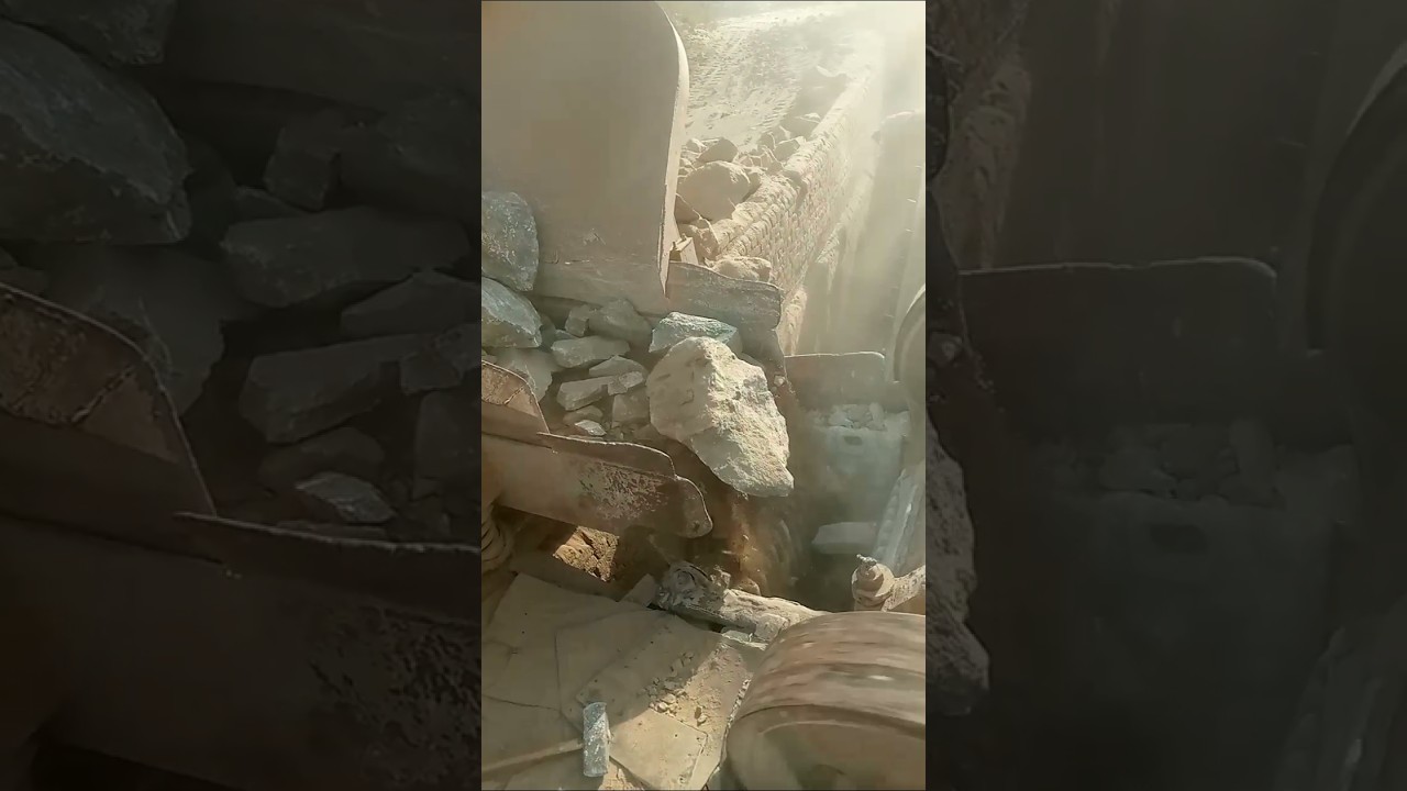Massive Rocks Falling into Jaw Crusher | Extreme Crushing Power! #shorts #youtubeshorts