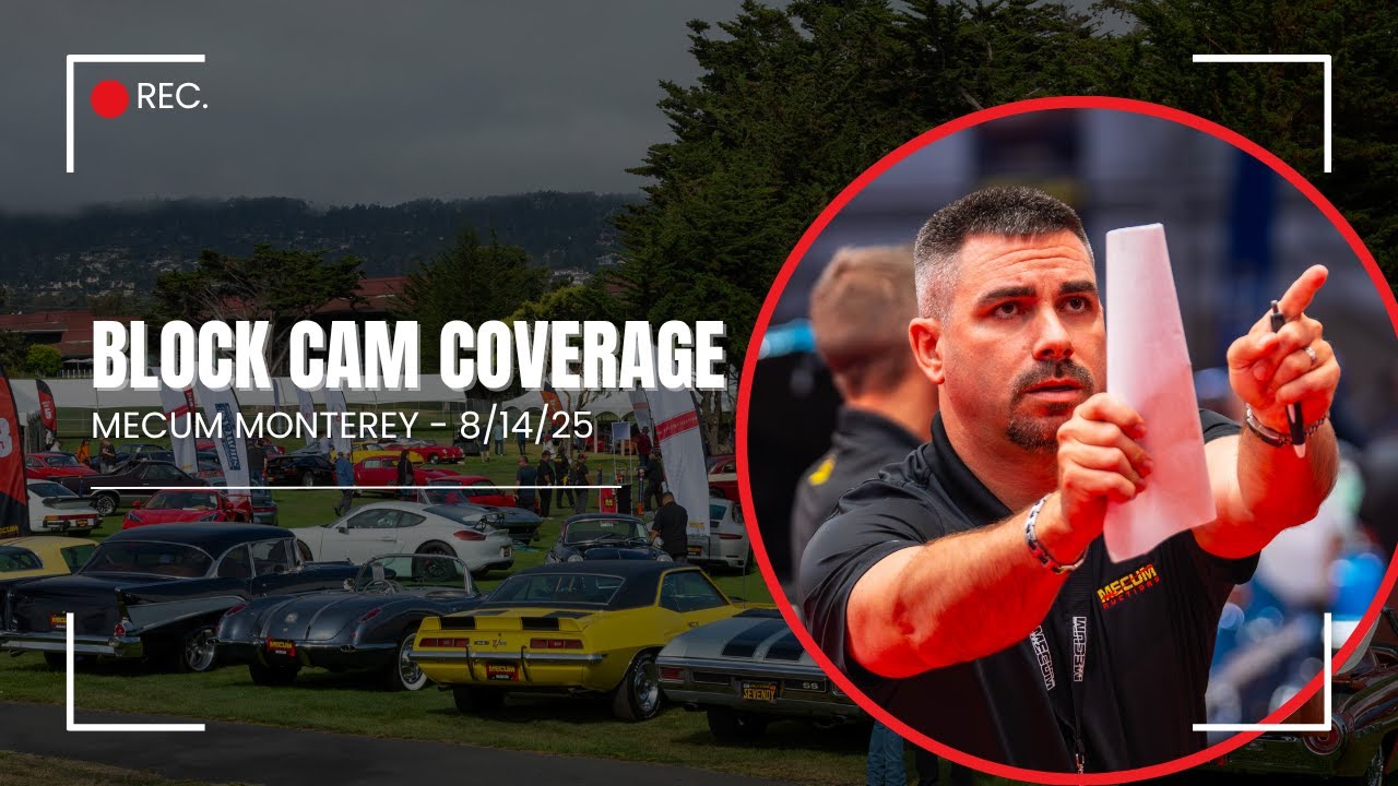 Mecum Monterey Live Block Cam: Thursday, Aug 14, 2025