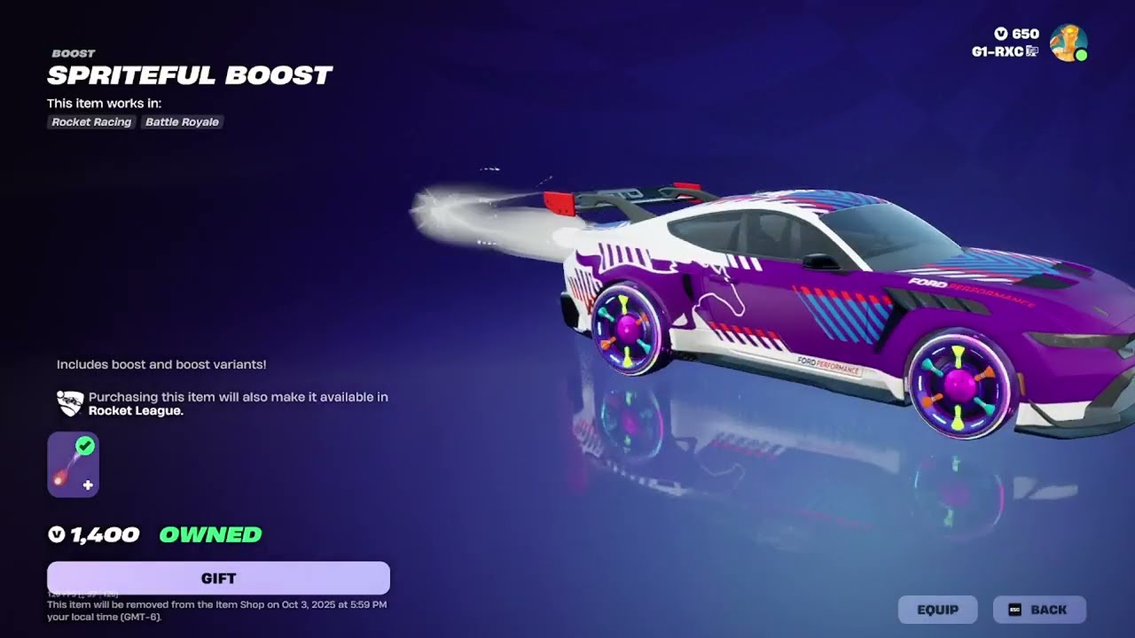 Black Zomba! Rocket League & Racing Item Shop Oct. 1! #rocketleague #rocketracing #fortnite