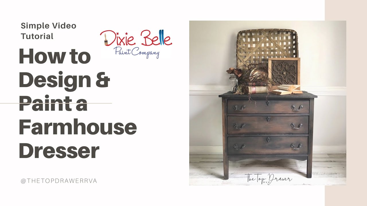 How To Paint A Black Farmhouse Finish On A Old Dresser