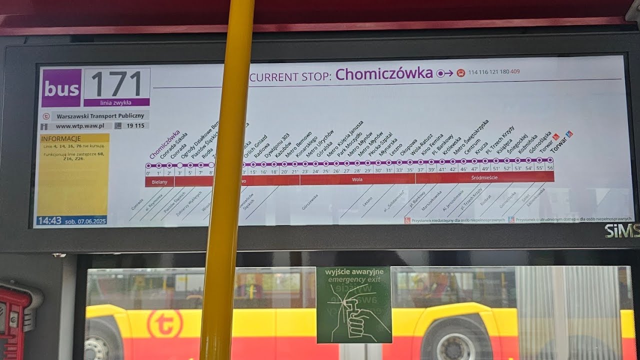Warszawa linia 171 kier. Torwar Mercedes-benz Conecto #9838