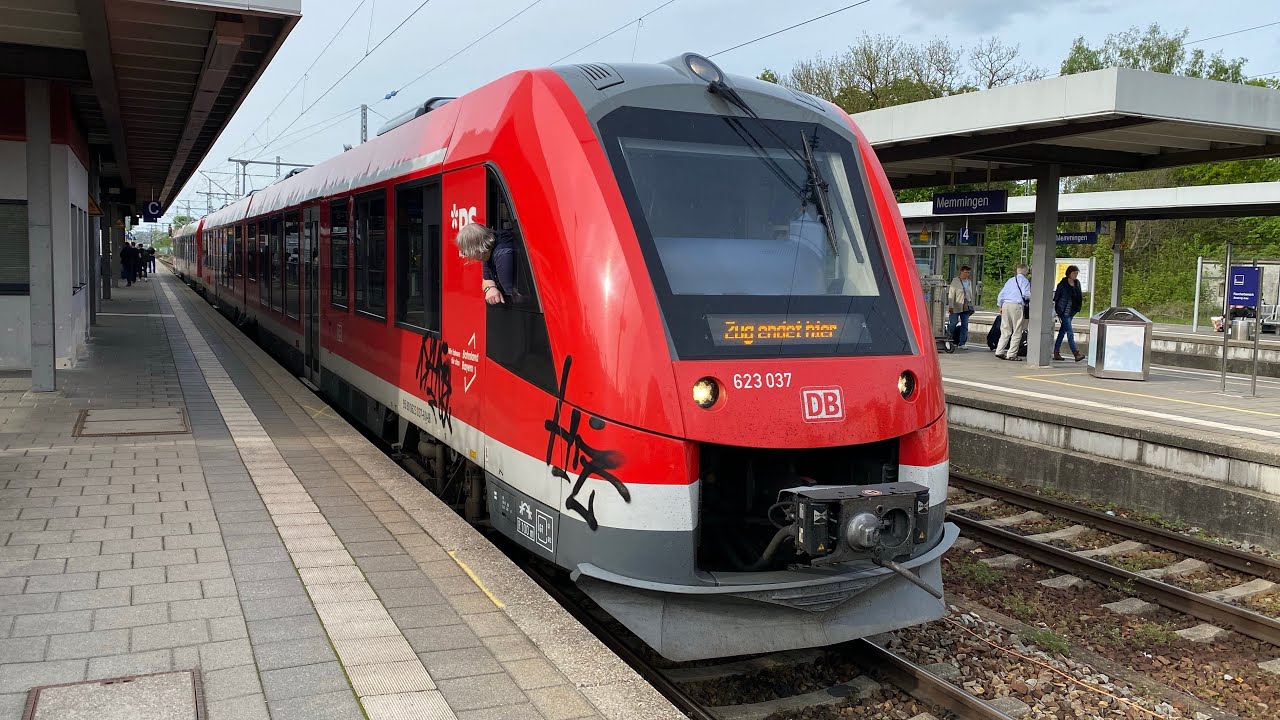 Vollgasmitfahrt mit 140 km/h und Sound im DB Lint 41 Br623 als RS7 von Ulm Hbf nach Memmingen