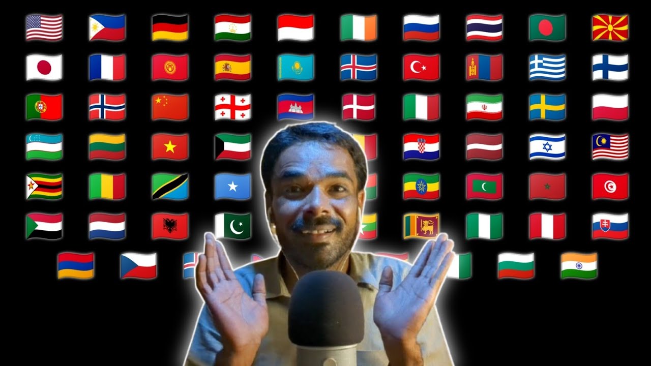 ASMR Whispering in 70 Different Languages | Ear to Ear Whispers