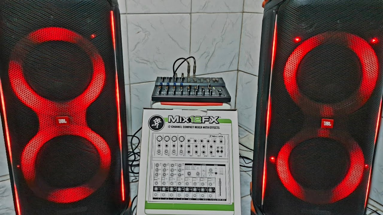 MIXER MACKIE 12FX & JBL PARTYBOX 710 + TESTE DE ÁUDIO - INCRÍVEL QUALIDADE SONORA! 😱😱😱