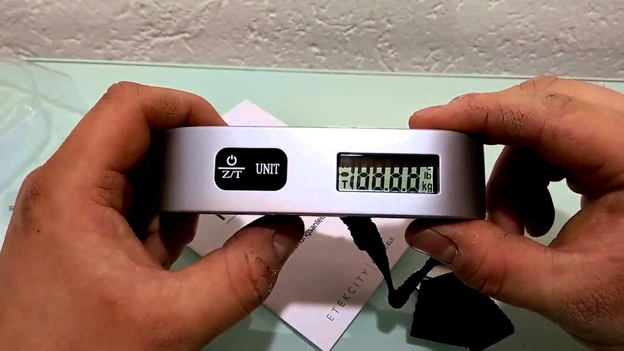 Etekcity Digitale Kofferwaage Gep&auml;ckwaage mit Temperaturanzeige