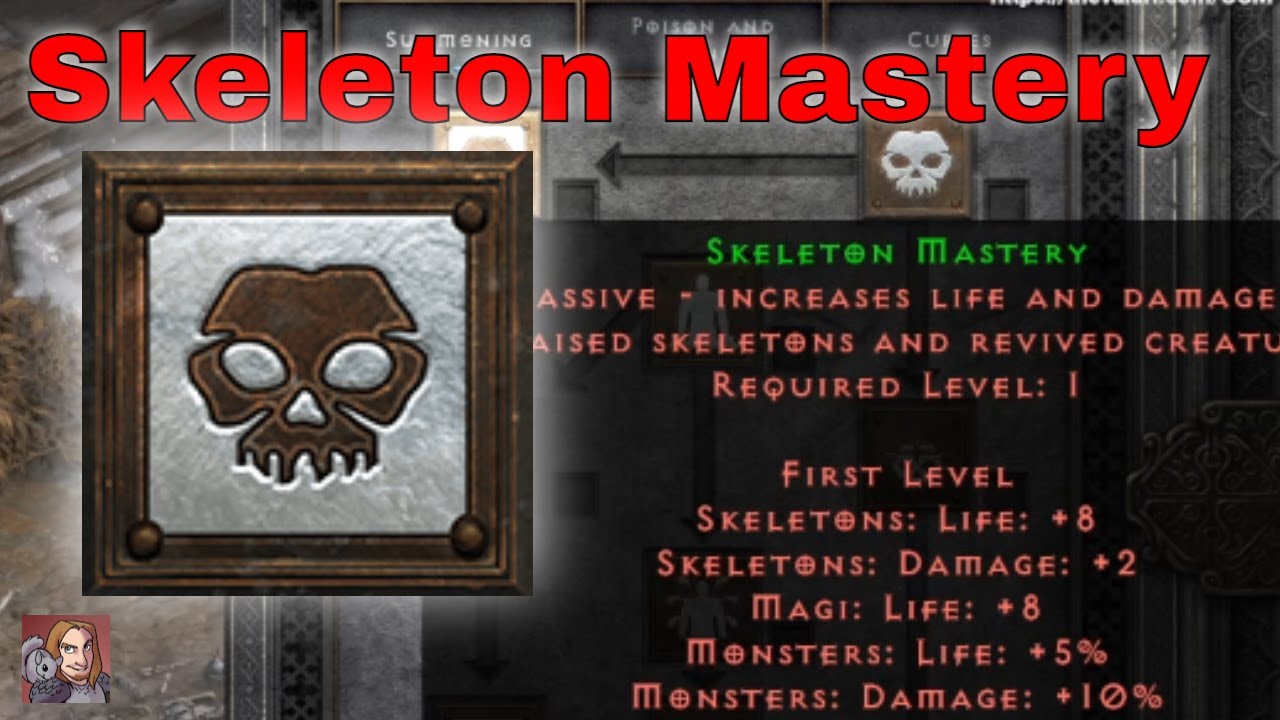 D2R Skills & Abilities - Skeleton Mastery (Necromancer Summoning)