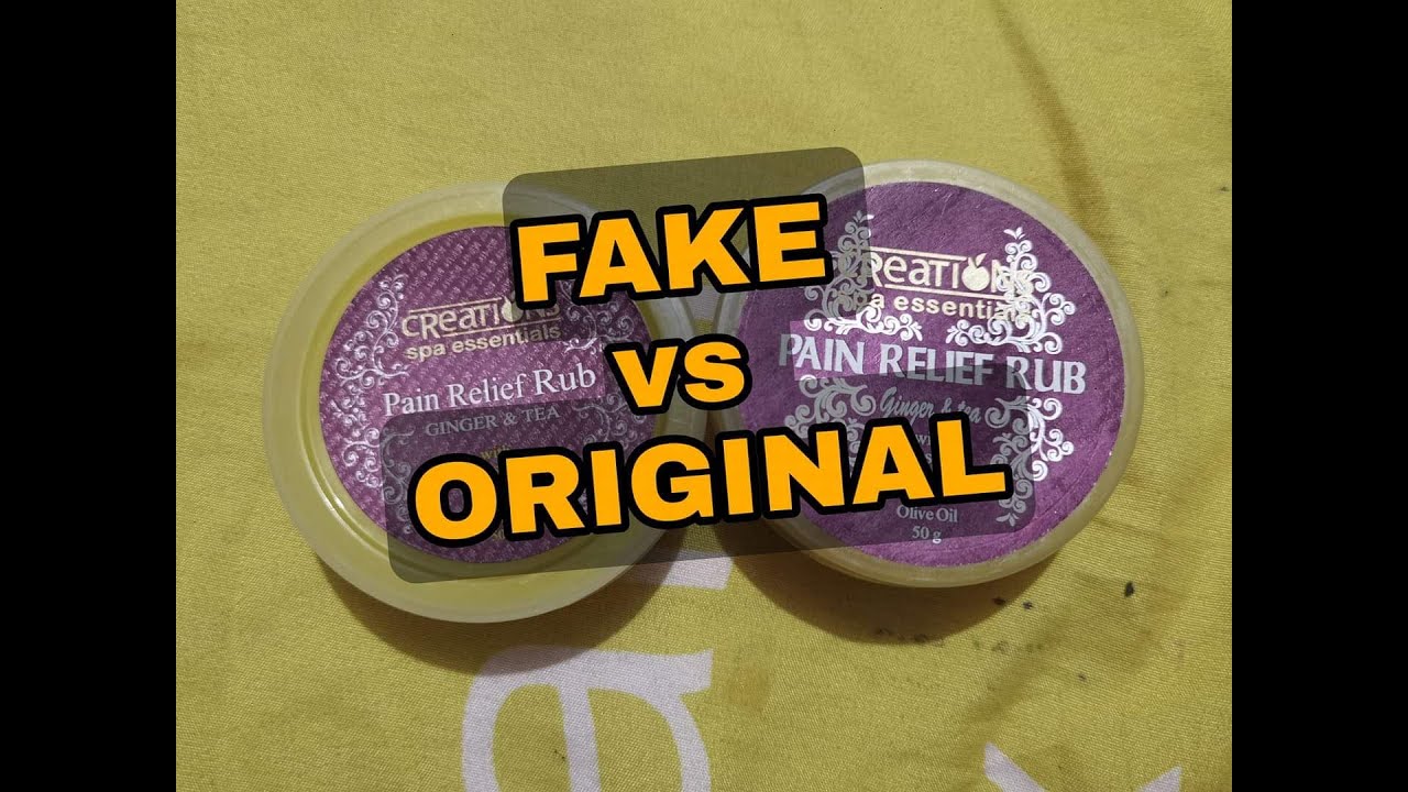 FAKE VS ORIGINAL CREATION SPA ESSENTIALS OLIVE ORGANIC PAIN RELIEF RUB