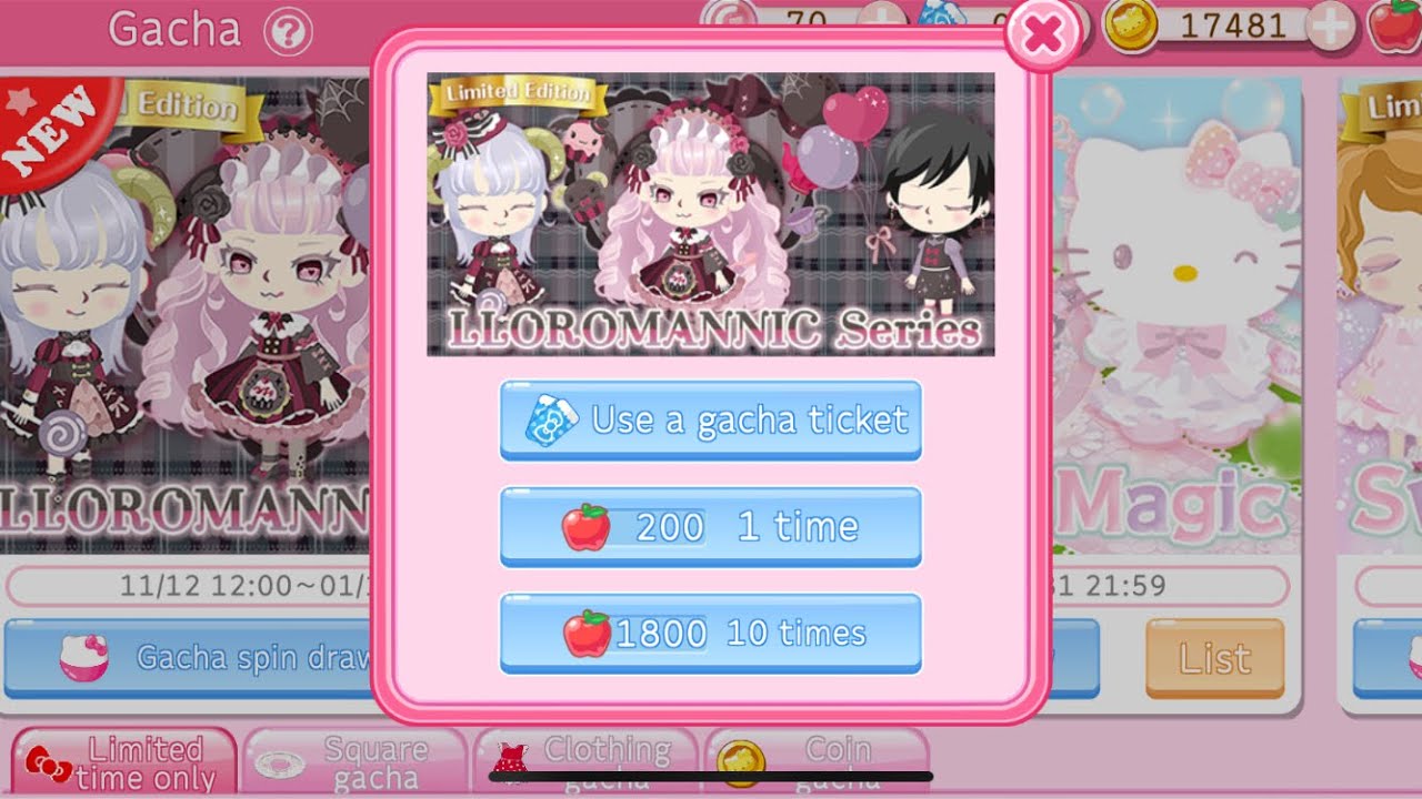 Hello Kitty World 2 open gacha 13 rolls : LLOROMANNIC #sanrio #hellokittyworld2