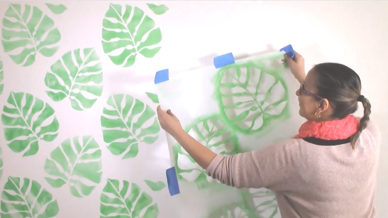 PINTA EFECTO ACUARELA CON STENCIL