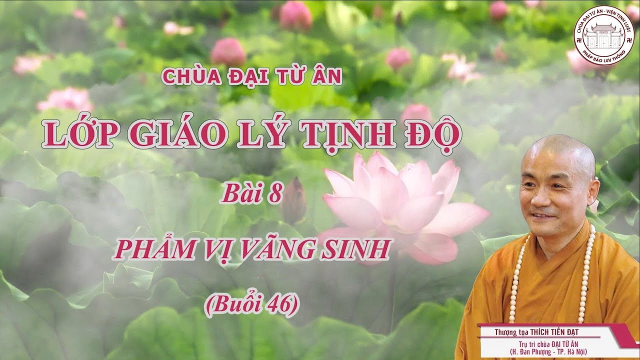 LỚP GIÁO LÝ TỊNH ĐỘ BÀI 8 - PHẨM VỊ VÃNG SINH (BUỔI 46)