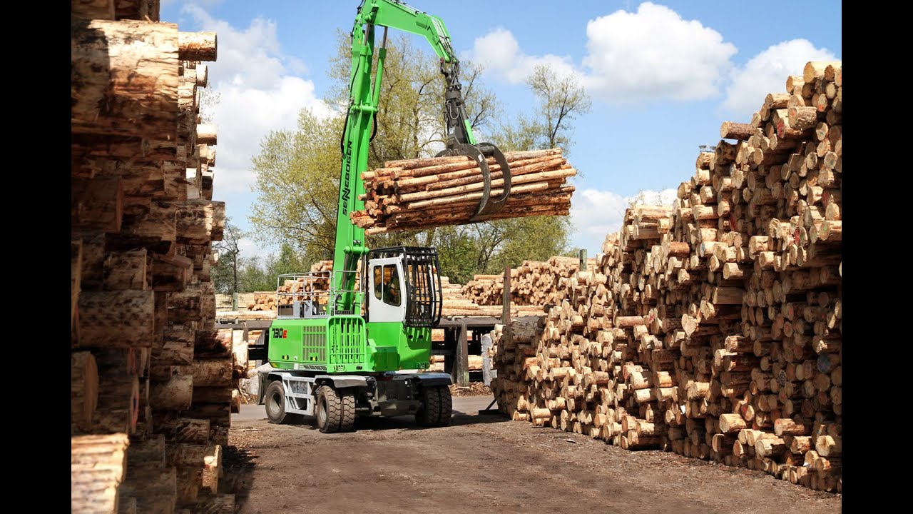 SENNEBOGEN 730 E Series at the sawmill Pfeifer Group / Germany