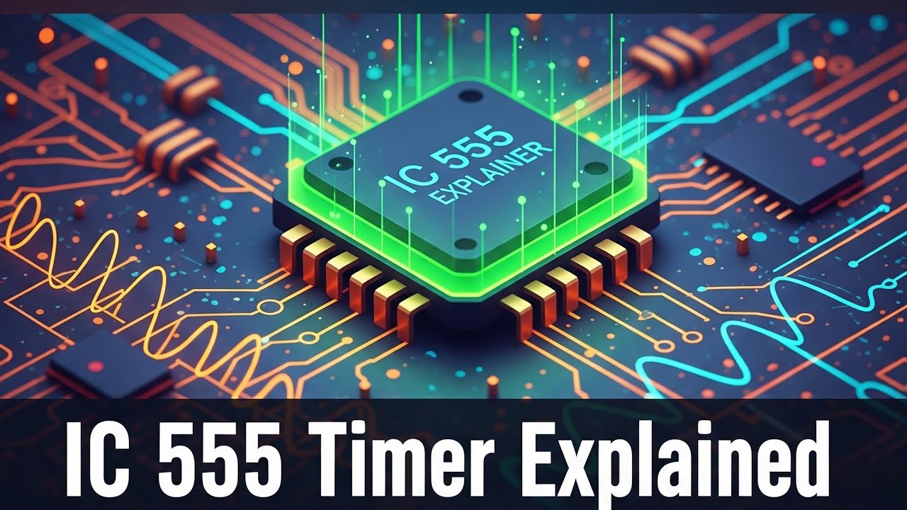 دائرة تقطيع🌚 باستخدام المؤقت 555 ⚡تولّد موجات مربعة بدقة، مثالية لتطبيقات المؤقتات والتحكم الرقمي.🛑