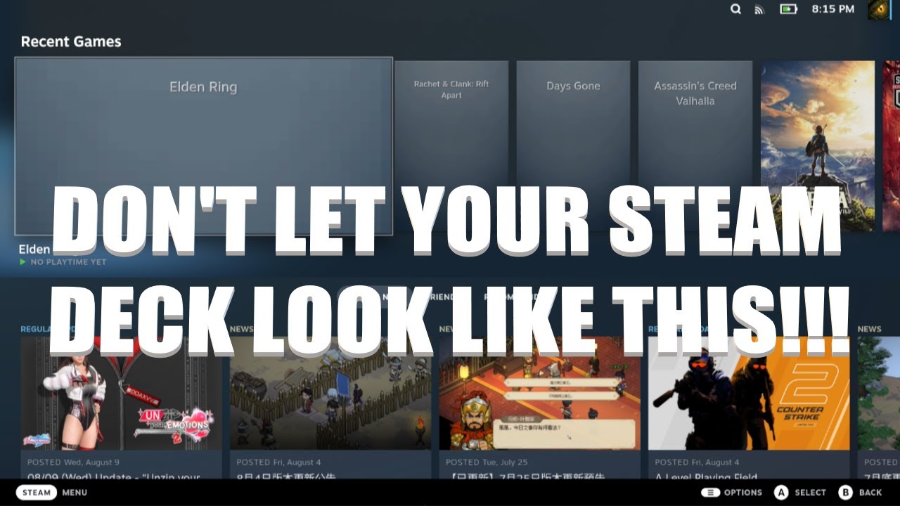 Does your Steam Deck look like this? Change Artwork Setup | Steam Deck Tips & Tricks #steamdeck