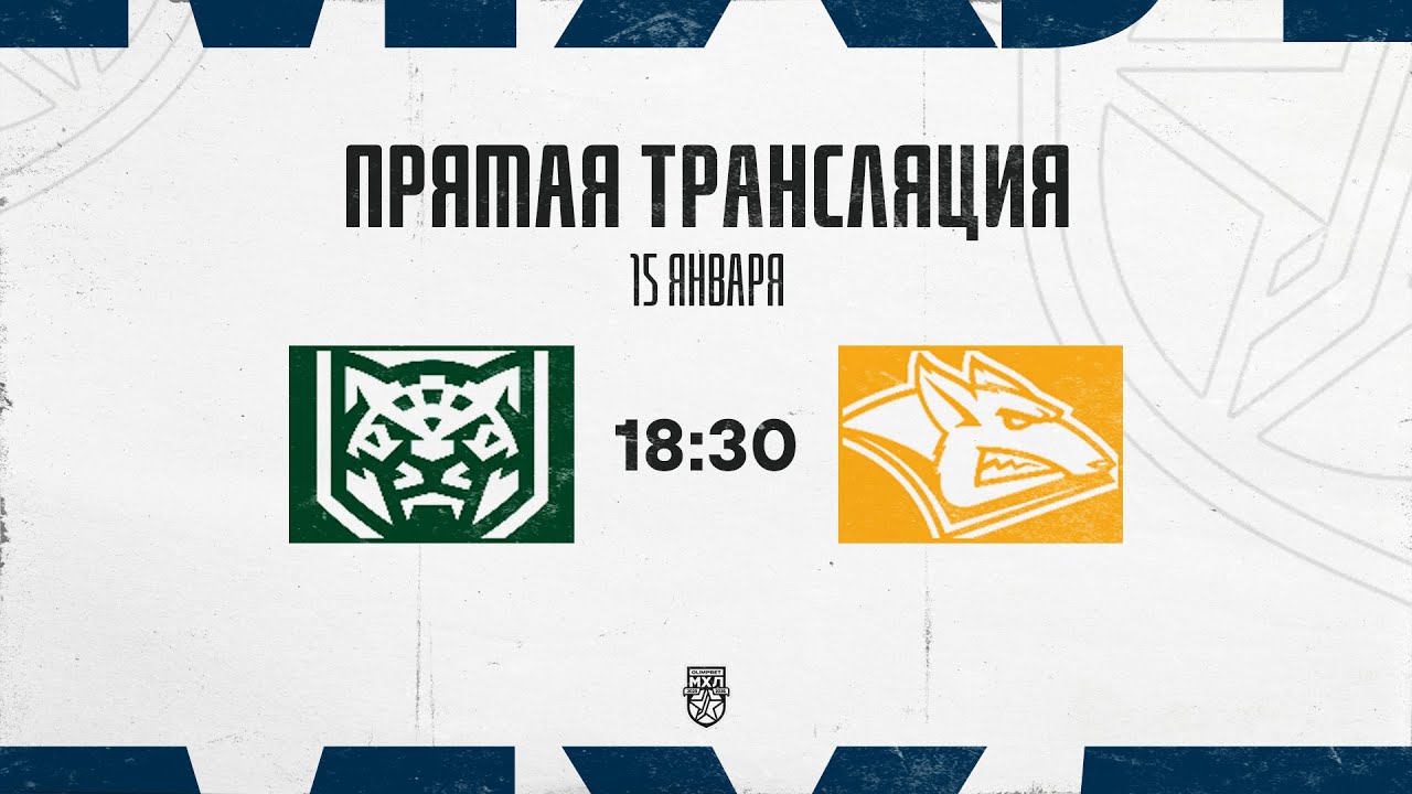 15.01.2026. «Ирбис» – «Стальные Лисы» | (OLIMPBET МХЛ 25/26) – Прямая трансляция