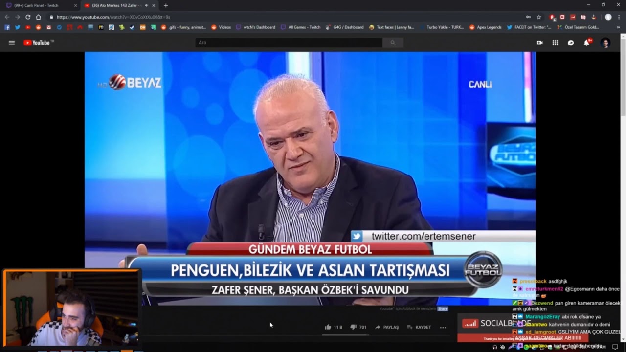Wtcn Beyaz futbol tartışmalarını izliyor
