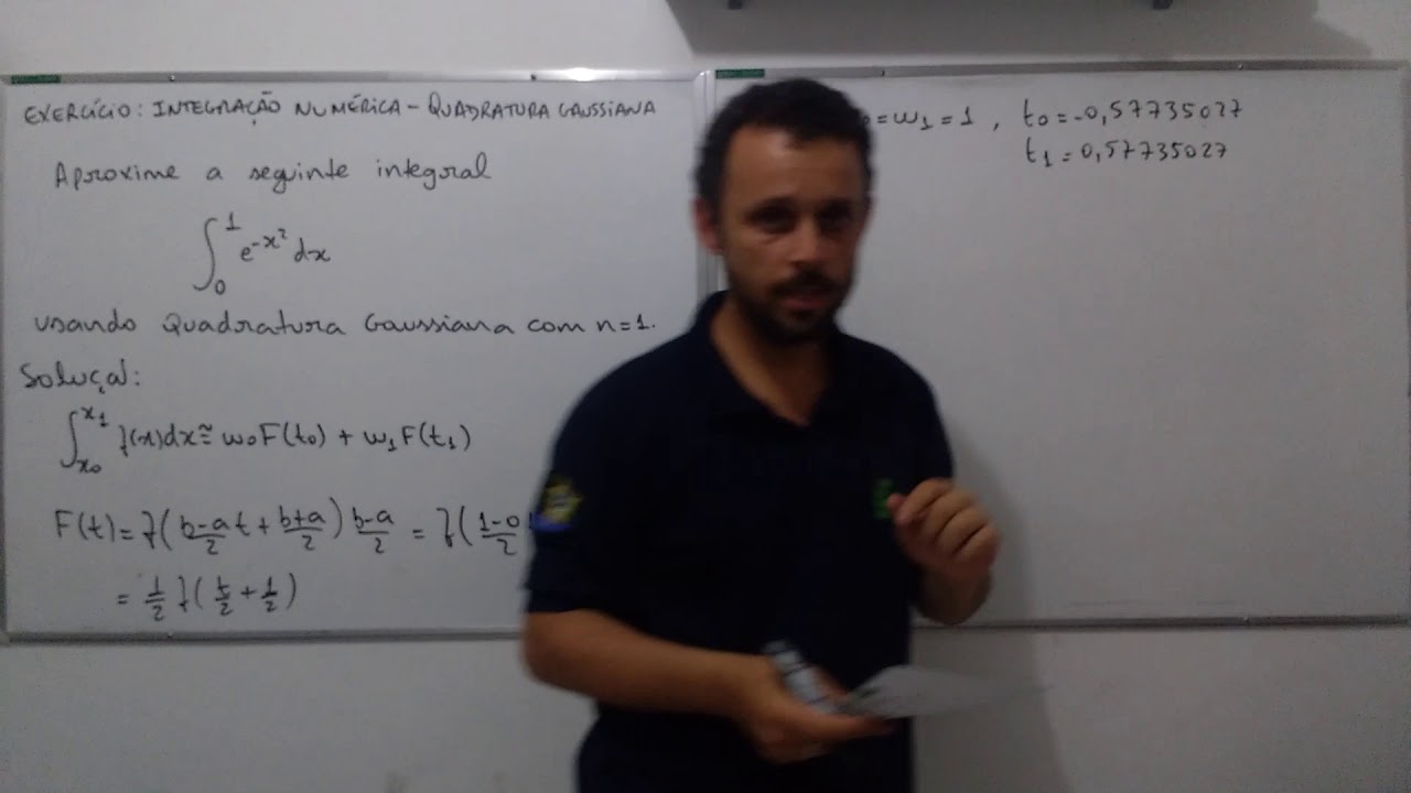 Exercício: Integração Numérica - Quadratura Gaussiana
