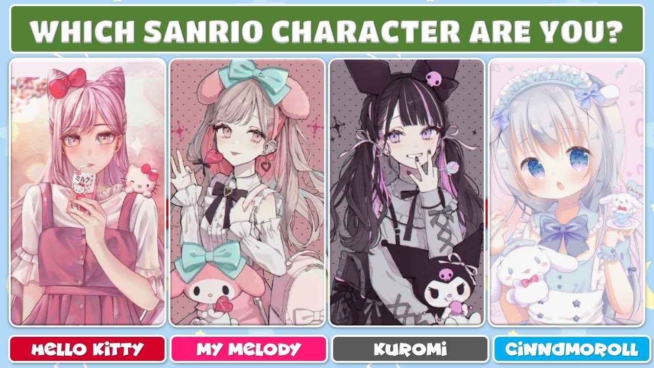 Какой ты персонаж Sanrio? 🎀Hello Kitty x My Melody x Kuromi x Cinnamoroll🌟Эстетическая викторина✨