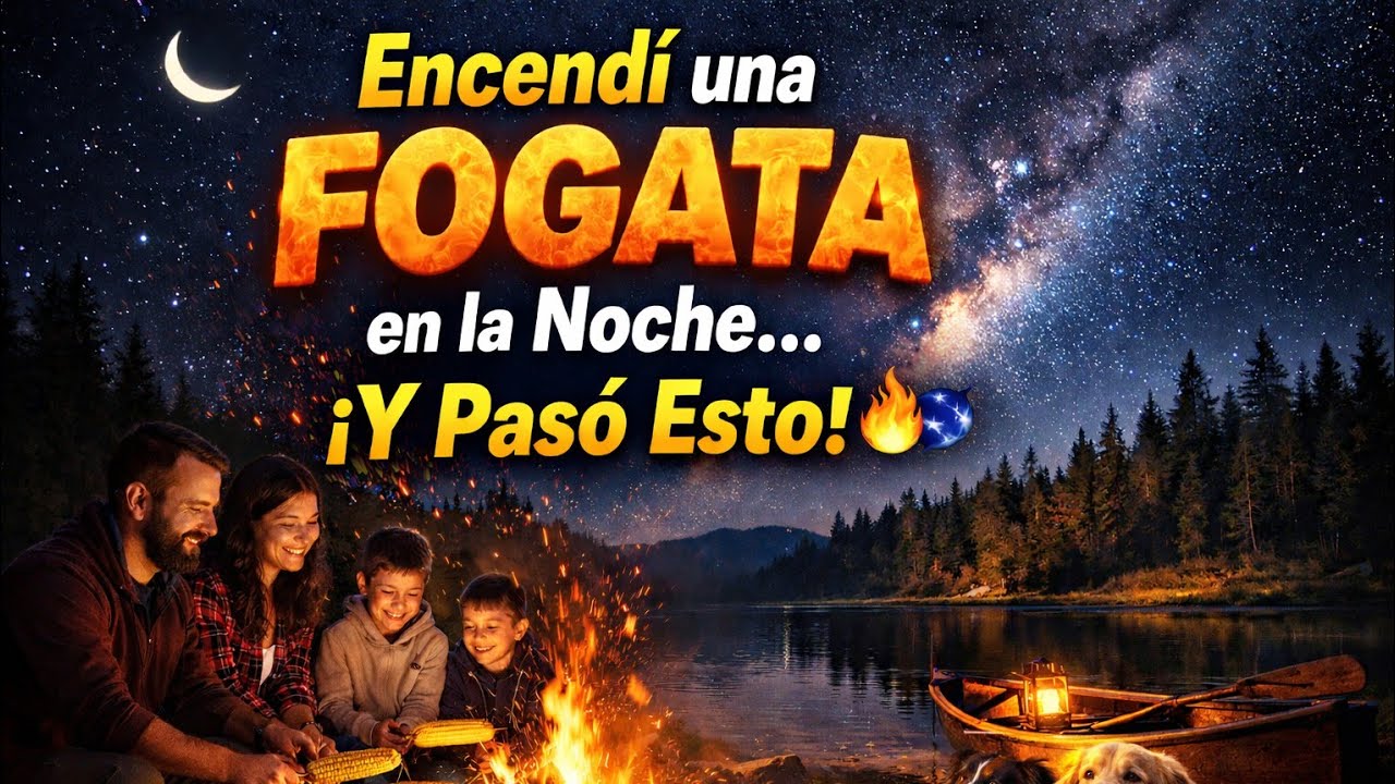 “Encendí una Fogata en la Noche… ¡Y Pasó Esto! 🔥🌌”