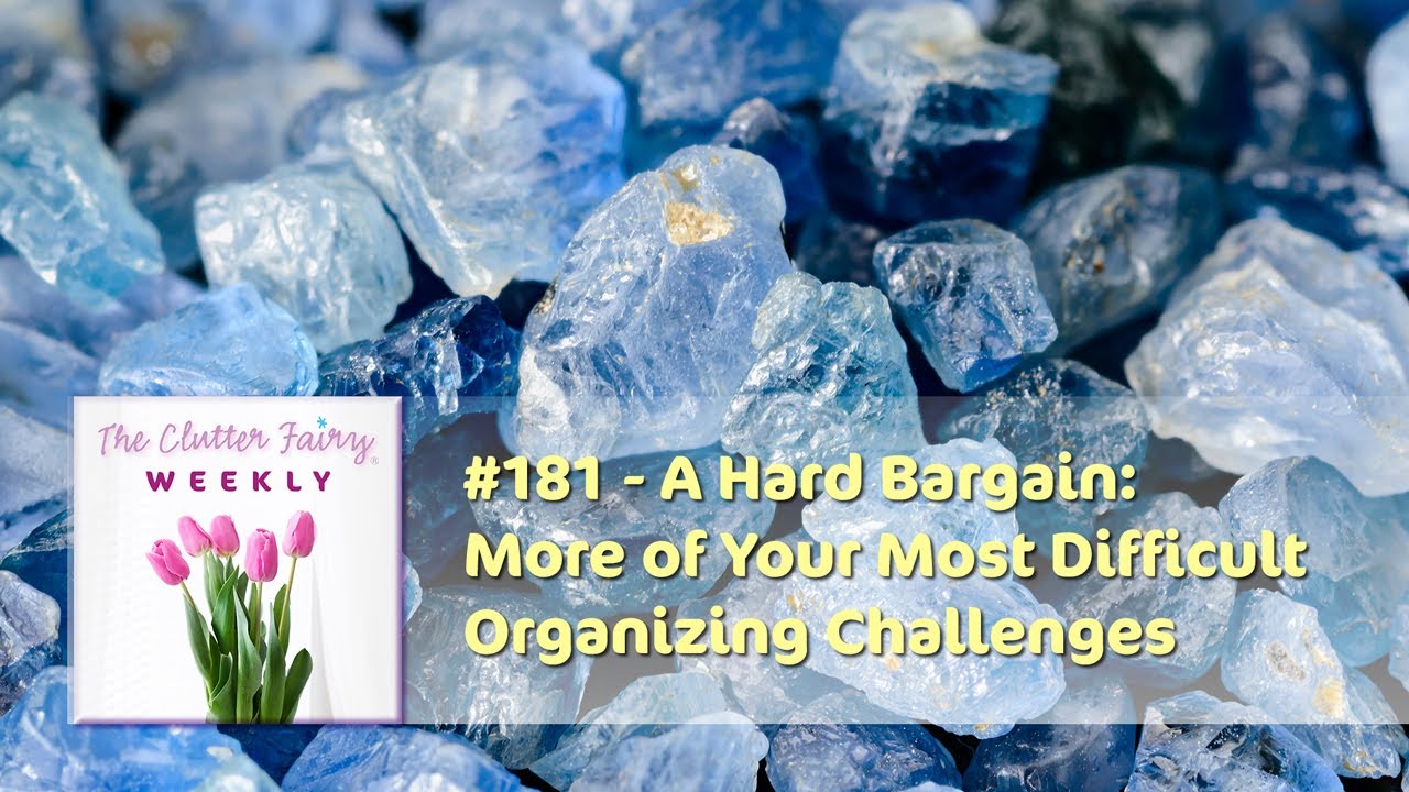 A Hard Bargain: More of Your Most Difficult Organizing Challenges - The Clutter Fairy Weekly #181