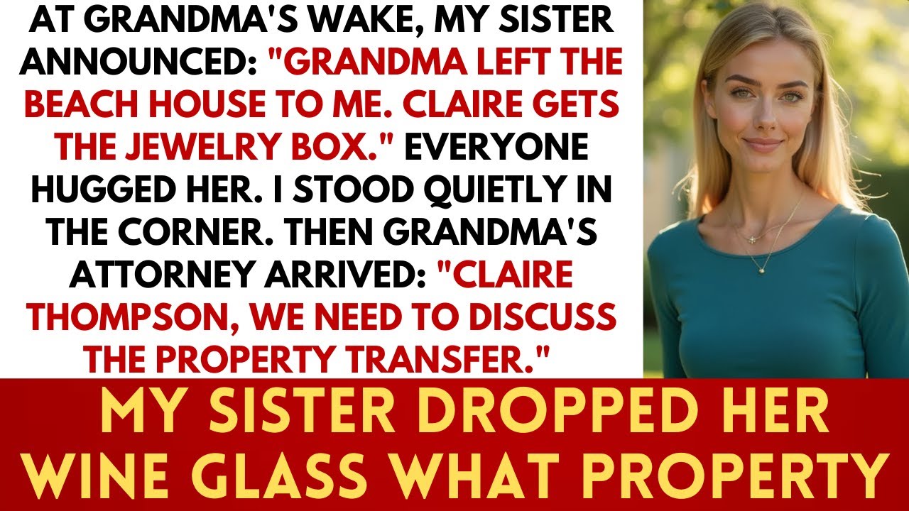 My Sister Announced Grandma's Estate Was Hers - Then the Lawyer Called My Name