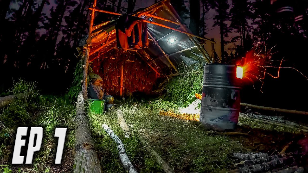 48H I VILDMARKEN FÖR 1500KR - BYGGA SKYDD PÅ NATTEN!