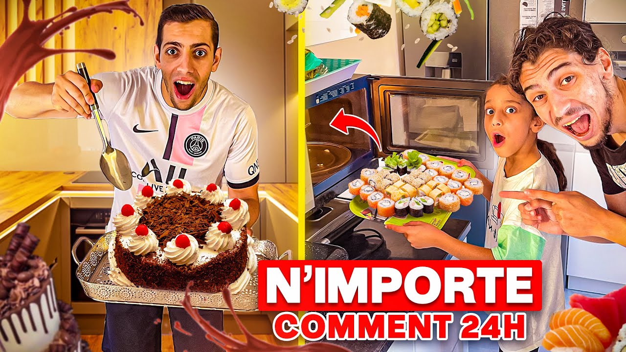 ON MANGE DE LA MAUVAISE FAÇON PENDANT 24H 😭🔥 (c'est n'importe quoi )