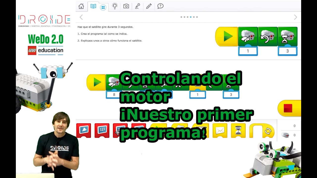 Curso con Lego WeDo Lección 3 - Controlando un motor ¡Nuestro primer programa!