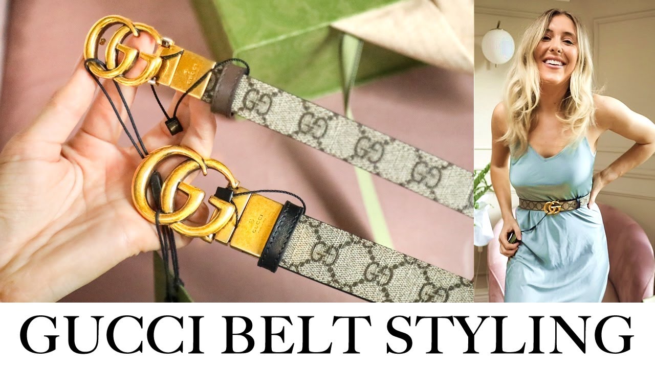 GUCCI REVERSIBLE GG BELT REVIEW & STYLING // LUXURY DESIGNER 2021 Gucci Marmont Belt Sizing
