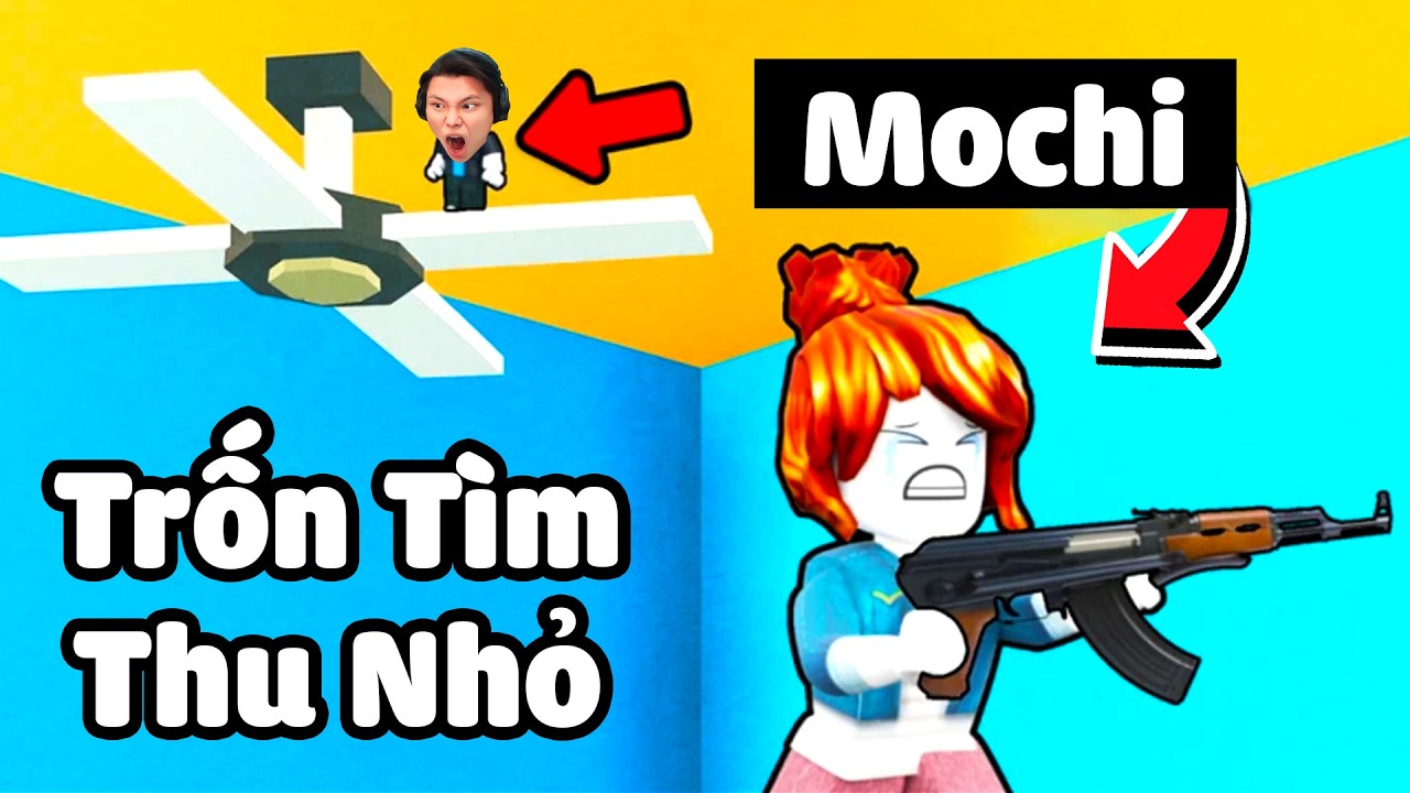 [ROBLOX] Mochi & JayGray TRỐN TÌM THU NHỎ siêu hài🔎😜🌈Thử thách cặp đôi phóng to thu nhỏ troll bạn bè