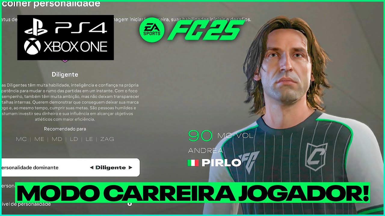 FC 25 - MODO CARREIRA JOGADOR NA ANTIGA GERAÇÃO! (PS4/XONE)