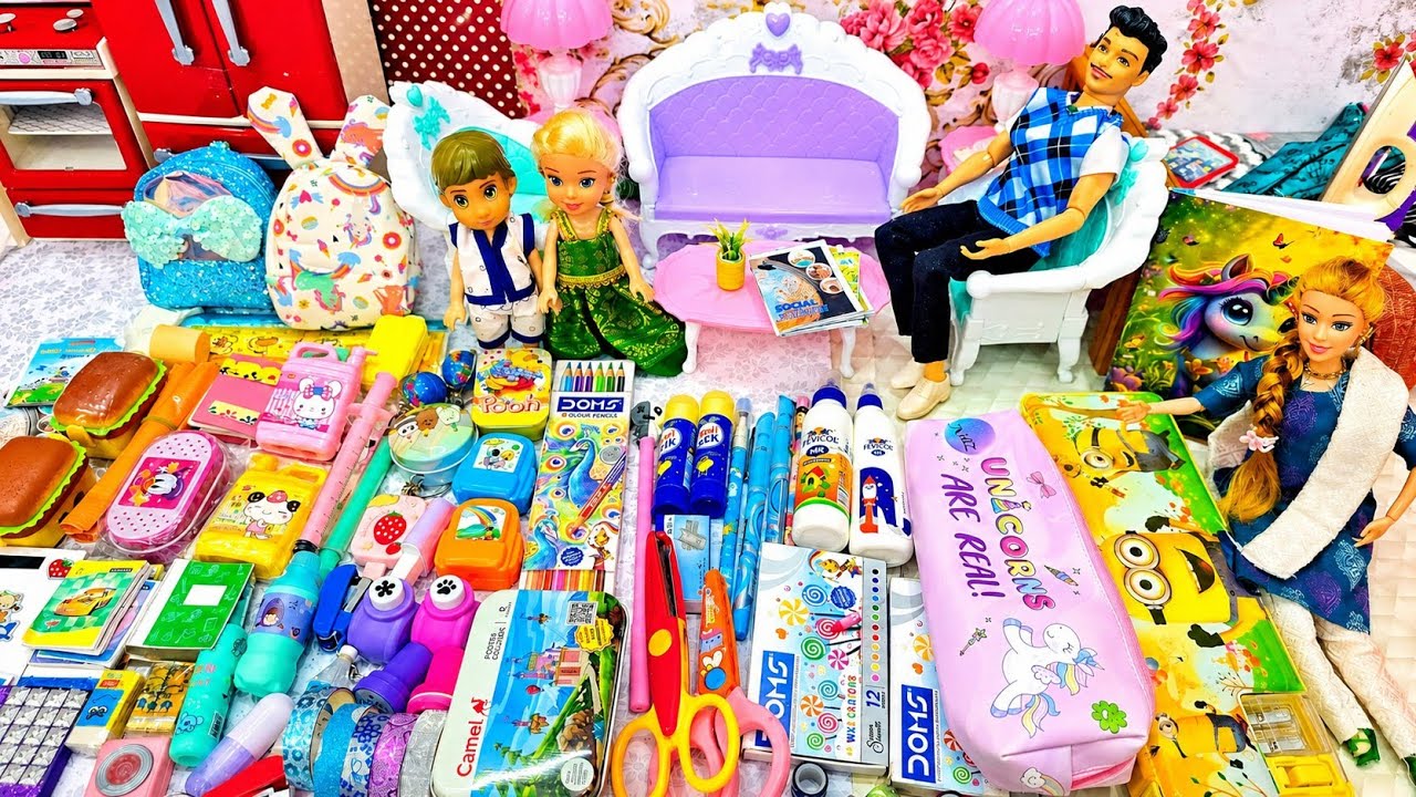 Buying New School Supplies with Dad // Barbie Show Videos Tamil