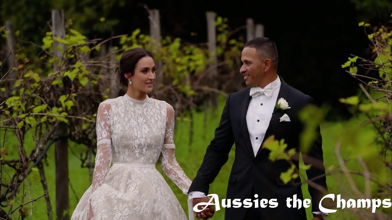Tim Paine, Bonnie, Usman Khawaja and Rachel.-