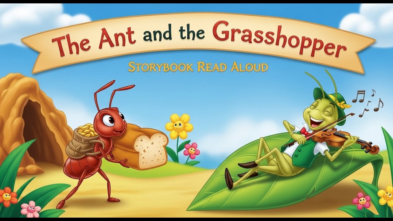 The Ant and the Grasshopper 🐜🎶 | Classic Moral Story for Kids | Bedtime Tale
